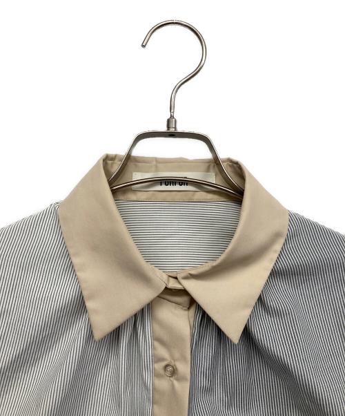 furfur（ファーファー）FURFUR (ファーファー) ストライプクロップドシャツ グレー サイズ:ONE SIZEの古着・服飾アイテム