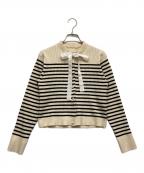 furfurファーファー）の古着「リボン付きカーディガン」｜ベージュ