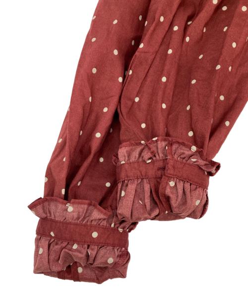 To b. by agnes b.（トゥービー バイ アニエスベー）To b. by agnes b. (トゥービー バイ アニエスベー) ボウタドットイブラウス ブラウン サイズ:36の古着・服飾アイテム