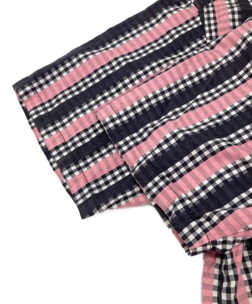 stussy（ステューシー）stussy (ステューシー) 00sチェックストライプシャツ ピンク サイズ:Mの古着・服飾アイテム