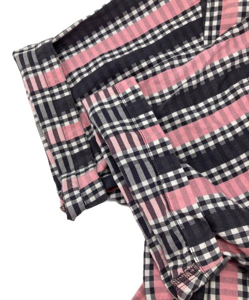stussy（ステューシー）stussy (ステューシー) 00sチェックストライプシャツ ピンク サイズ:Mの古着・服飾アイテム