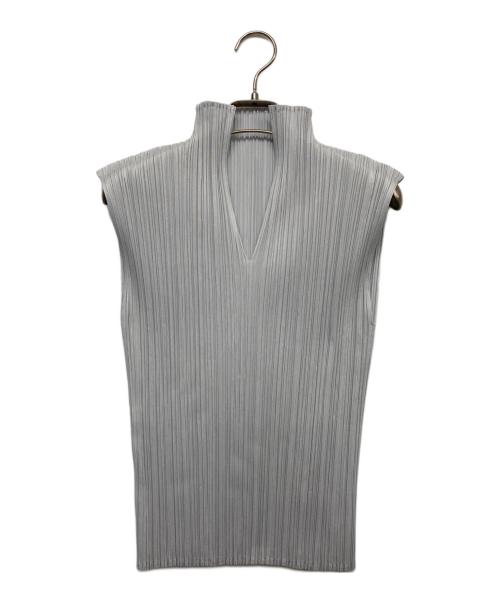 PLEATS PLEASE（プリーツプリーズ）PLEATS PLEASE (プリーツプリーズ) ノースリーブカットソー グレー サイズ:3の古着・服飾アイテム