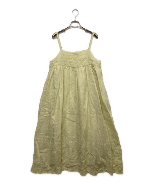 TSUHARU by samansa Mos2（ツハル バイ サマンサモスモス）TSUHARU by Samansa Mos2 (ツハル バイ サマンサモスモス) リネンキャミソールワンピース イエロー サイズ:FREEの古着・服飾アイテム