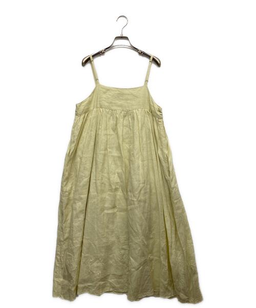 TSUHARU by samansa Mos2（ツハル バイ サマンサモスモス）TSUHARU by Samansa Mos2 (ツハル バイ サマンサモスモス) リネンキャミソールワンピース イエロー サイズ:FREEの古着・服飾アイテム