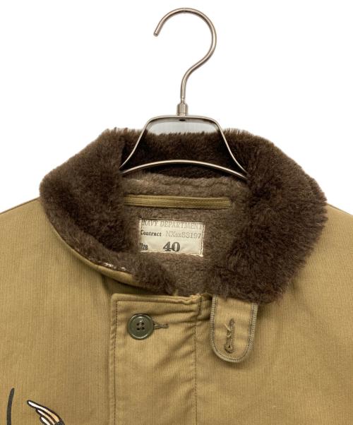 THE REAL McCOY'S（ザ・リアルマッコイズ）THE REAL McCOY'S (ザ・リアルマッコイズ) N-1 KHAKI USS PIRANHA デッキジャケット ブラウン サイズ:40の古着・服飾アイテム