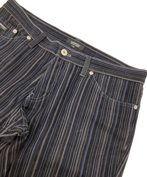 BURBERRY BLACK LABEL（バーバリーブラックレーベル）BURBERRY BLACK LABEL (バーバリーブラックレーベル) ストライプパンツ ブラック サイズ:W31の古着・服飾アイテム