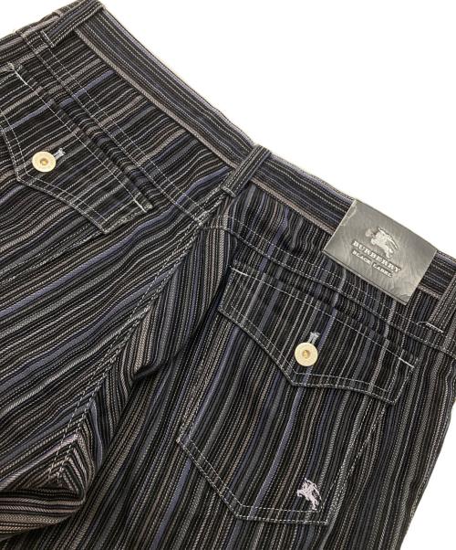 BURBERRY BLACK LABEL（バーバリーブラックレーベル）BURBERRY BLACK LABEL (バーバリーブラックレーベル) ストライプパンツ ブラック サイズ:W31の古着・服飾アイテム