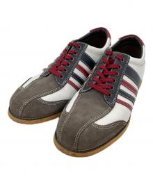 MARIO VALENTINO（マリオ・ヴァレンティーノ）の古着「レザースニーカー」｜ネイビー