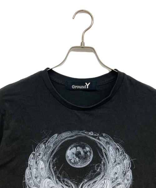 GROUND Y（グラウンドワイ）GROUND Y (グラウンドワイ) プリントTシャツ ブラック サイズ:3の古着・服飾アイテム