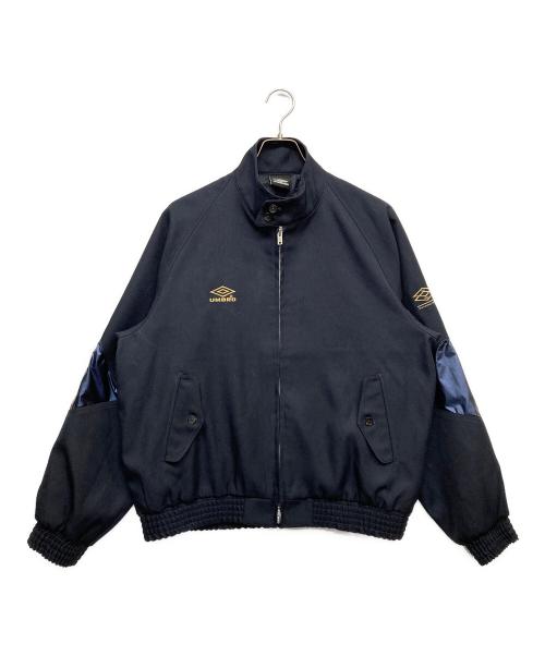 UMBRO（アンブロ）UMBRO (アンブロ) HOTEL PALACE (ホテルプレイス) シャイニーツイルハリントンジャケットブルゾン ネイビー サイズ:Lの古着・服飾アイテム