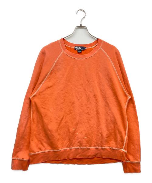 POLO RALPH LAUREN（ポロ・ラルフローレン）POLO RALPH LAUREN (ポロ・ラルフローレン) ラグランスウェット オレンジ サイズ:XLの古着・服飾アイテム