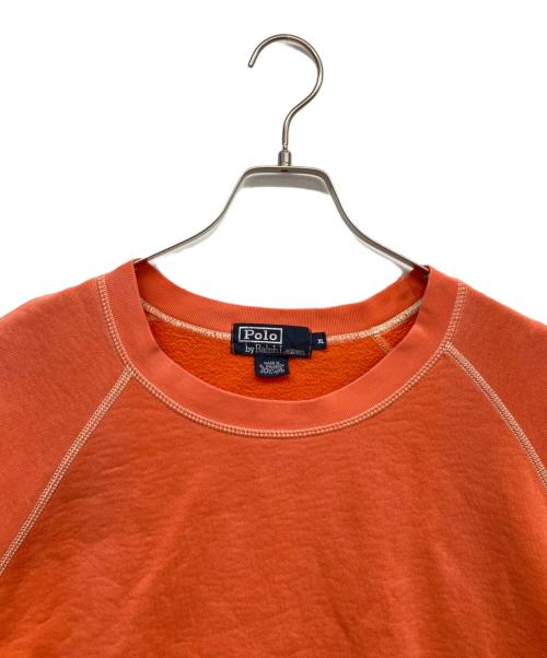 POLO RALPH LAUREN（ポロ・ラルフローレン）POLO RALPH LAUREN (ポロ・ラルフローレン) ラグランスウェット オレンジ サイズ:XLの古着・服飾アイテム