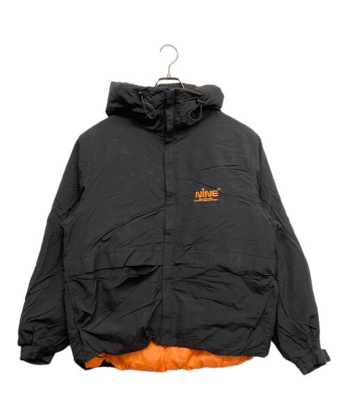 9090（9090）9090 (9090) Space Logo Hooded Down Jacket ブラック サイズ:Lの古着・服飾アイテム