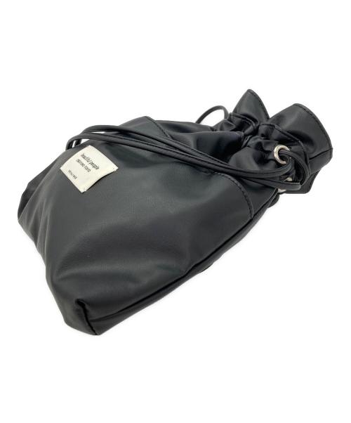 beautiful people（ビューティフルピープル）beautiful people (ビューティフルピープル) 巾着ショルダーバッグ ブラックの古着・服飾アイテム
