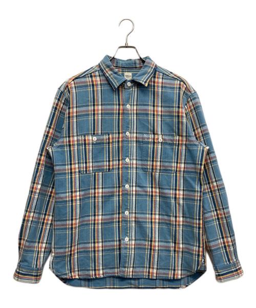 Ron Herman（ロンハーマン）Ron Herman (ロンハーマン) ヘビーウェイトネルチェックシャツ ブルー サイズ:XLの古着・服飾アイテム