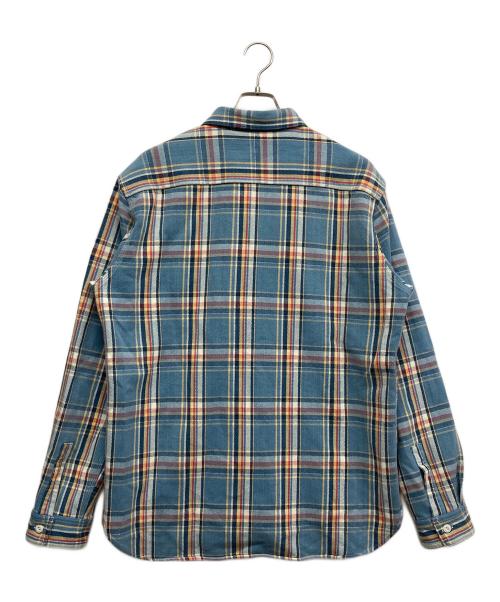 Ron Herman（ロンハーマン）Ron Herman (ロンハーマン) ヘビーウェイトネルチェックシャツ ブルー サイズ:XLの古着・服飾アイテム