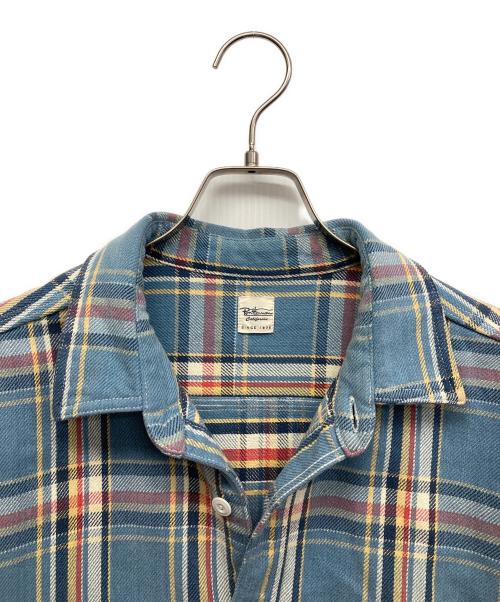 Ron Herman（ロンハーマン）Ron Herman (ロンハーマン) ヘビーウェイトネルチェックシャツ ブルー サイズ:XLの古着・服飾アイテム