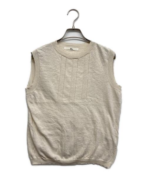 45rpm（45アールピーエム）45rpm (45アールピーエム) コットンノースリーブカットソー ホワイト サイズ:3の古着・服飾アイテム