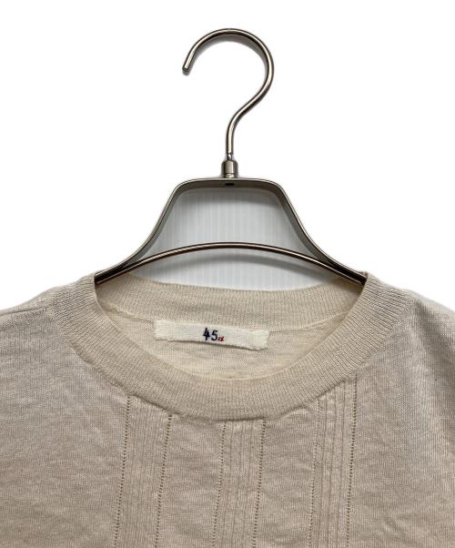 45rpm（45アールピーエム）45rpm (45アールピーエム) コットンノースリーブカットソー ホワイト サイズ:3の古着・服飾アイテム