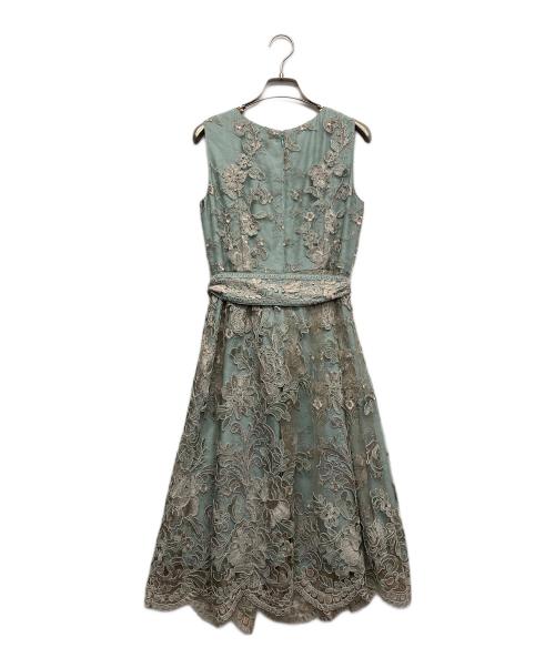 GRACE CONTINENTAL（（グレースコンチネンタル）GRACE CONTINENTAL (（グレースコンチネンタル) フラワー刺繍ノースリーブワンピース グリーン サイズ:Fの古着・服飾アイテム