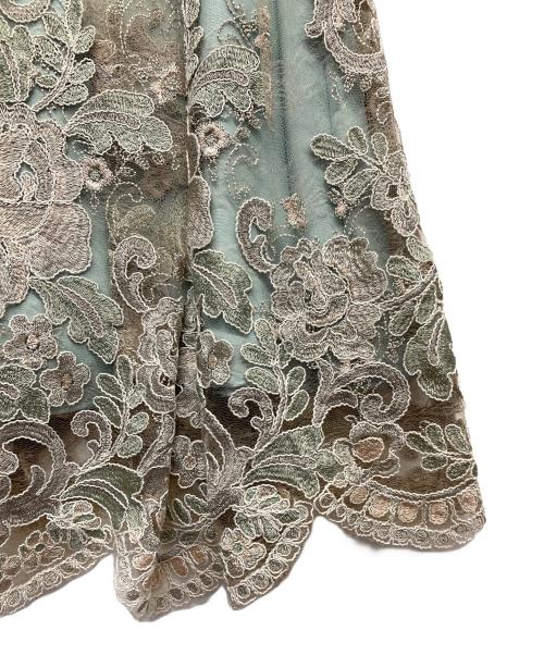 GRACE CONTINENTAL（（グレースコンチネンタル）GRACE CONTINENTAL (（グレースコンチネンタル) フラワー刺繍ノースリーブワンピース グリーン サイズ:Fの古着・服飾アイテム