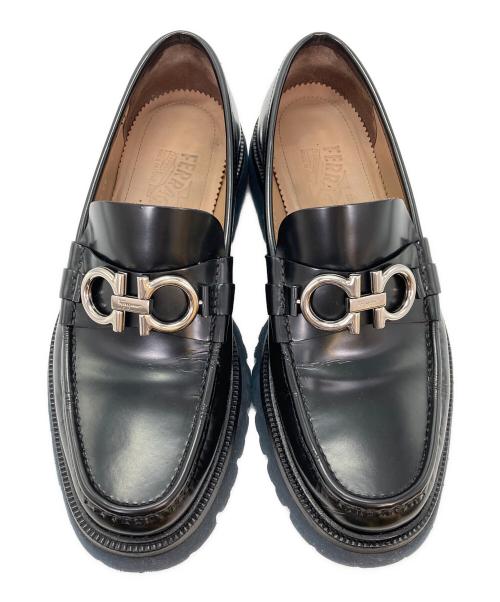 Salvatore Ferragamo（サルヴァトーレ フェラガモ）Salvatore Ferragamo (サルヴァトーレ フェラガモ) ガンチーニローファー ブラック サイズ:7の古着・服飾アイテム