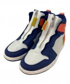 NIKEナイキ）の古着「エアジョーダン1 レトロ ハイ ジップ」｜ネイビー×ホワイト