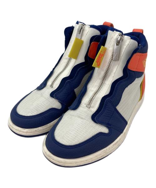 NIKE（ナイキ）NIKE (ナイキ) エアジョーダン1 レトロ ハイ ジップ ネイビー×ホワイト サイズ:24.5の古着・服飾アイテム