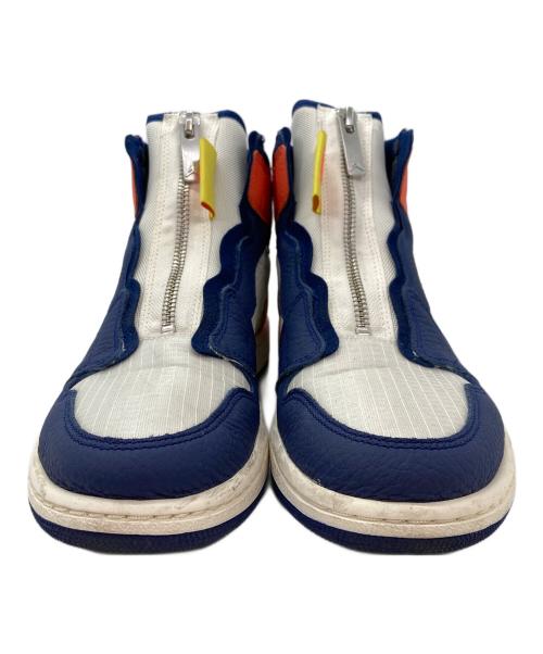 NIKE（ナイキ）NIKE (ナイキ) エアジョーダン1 レトロ ハイ ジップ ネイビー×ホワイト サイズ:24.5の古着・服飾アイテム