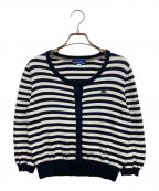 BURBERRY BLUE LABELバーバリーロンドンブルーレーベル）の古着「ボーダーカーディガン」｜ホワイト×ネイビー