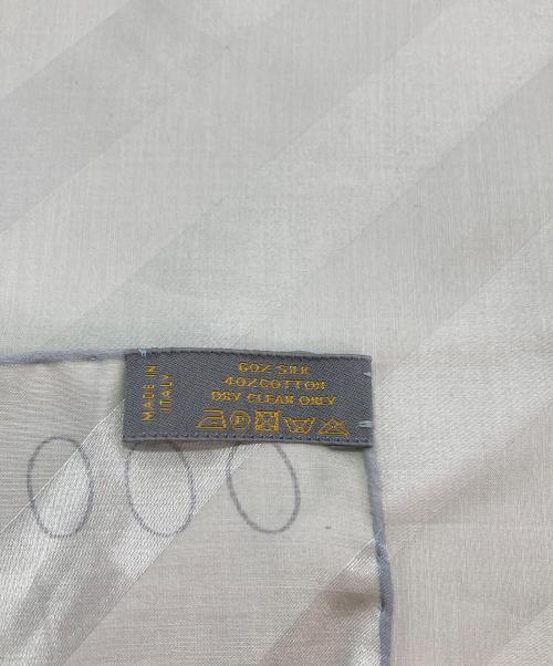 LOUIS VUITTON（ルイ ヴィトン）LOUIS VUITTON (ルイ ヴィトン) シルク混スカーフ グレーの古着・服飾アイテム