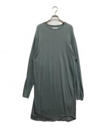 MACPHEE（マカフィー）の古着「ベアジャージー ギャザースリーブワンピース」｜グレー