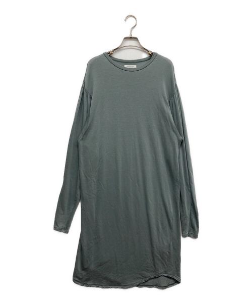 MACPHEE（マカフィー）MACPHEE (マカフィー) ベアジャージー ギャザースリーブワンピース グレー サイズ:Sの古着・服飾アイテム