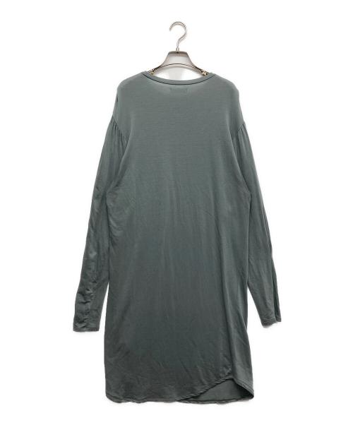 MACPHEE（マカフィー）MACPHEE (マカフィー) ベアジャージー ギャザースリーブワンピース グレー サイズ:Sの古着・服飾アイテム