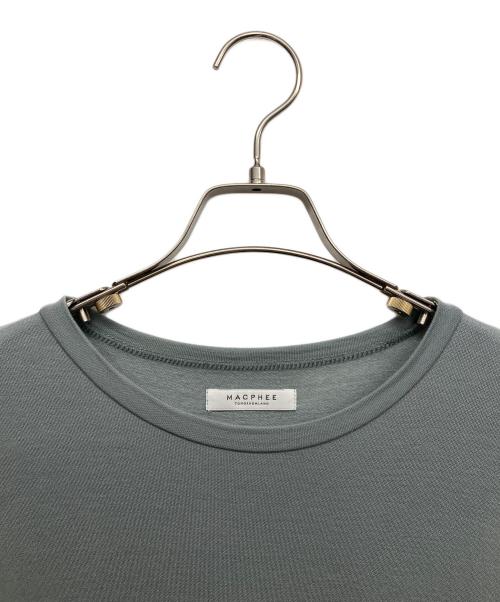MACPHEE（マカフィー）MACPHEE (マカフィー) ベアジャージー ギャザースリーブワンピース グレー サイズ:Sの古着・服飾アイテム