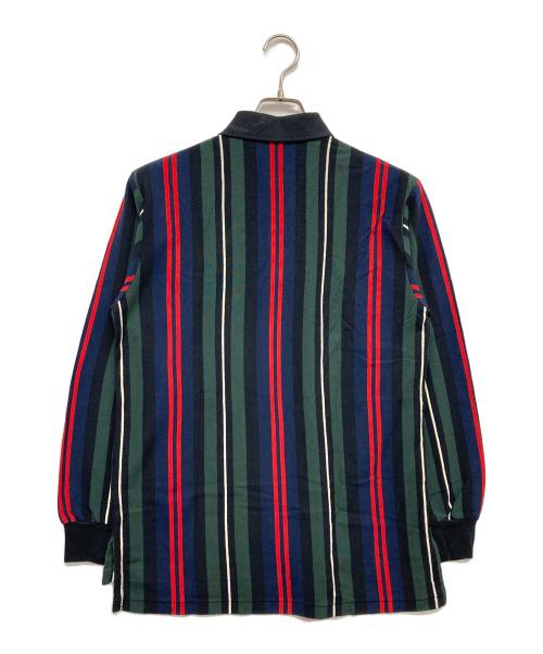 POLO RALPH LAUREN（ポロ・ラルフローレン）POLO RALPH LAUREN (ポロ・ラルフローレン) 長袖ポロシャツ ブラック×グリーン サイズ:Mの古着・服飾アイテム