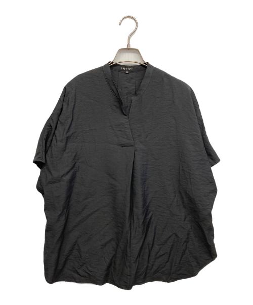 INDIVI（インディヴィ）INDIVI (インディヴィ) スキッパードルマンブラウス ブラック サイズ:38の古着・服飾アイテム