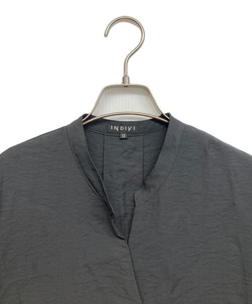 INDIVI（インディヴィ）INDIVI (インディヴィ) スキッパードルマンブラウス ブラック サイズ:38の古着・服飾アイテム