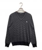 BURBERRY BLACK LABELバーバリーブラックレーベル）の古着「Vネックニット」｜グレー