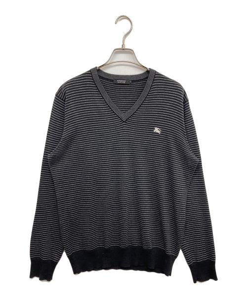 BURBERRY BLACK LABEL（バーバリーブラックレーベル）BURBERRY BLACK LABEL (バーバリーブラックレーベル) Vネックニット グレー サイズ:3の古着・服飾アイテム