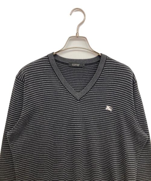 BURBERRY BLACK LABEL（バーバリーブラックレーベル）BURBERRY BLACK LABEL (バーバリーブラックレーベル) Vネックニット グレー サイズ:3の古着・服飾アイテム