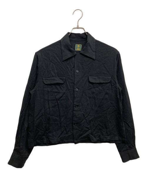 Noen（ノエン）NOEN (ノエン) ショートリブレーヨンシャツ ブラック サイズ:Mの古着・服飾アイテム
