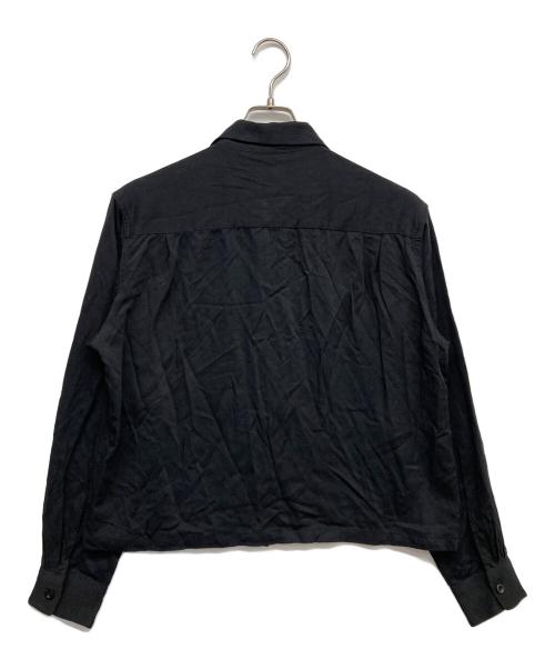 Noen（ノエン）NOEN (ノエン) ショートリブレーヨンシャツ ブラック サイズ:Mの古着・服飾アイテム