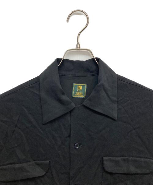 Noen（ノエン）NOEN (ノエン) ショートリブレーヨンシャツ ブラック サイズ:Mの古着・服飾アイテム