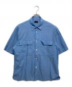 green label relaxingグリーンレーベルリラクシング）の古着「半袖シャツ」｜ブルー