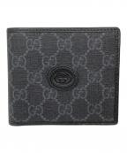 GUCCIグッチ）の古着「GGスプリーム コンパクトウォレット」｜ブラック