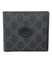GUCCI（グッチ）の古着「GGスプリーム コンパクトウォレット」｜ブラック