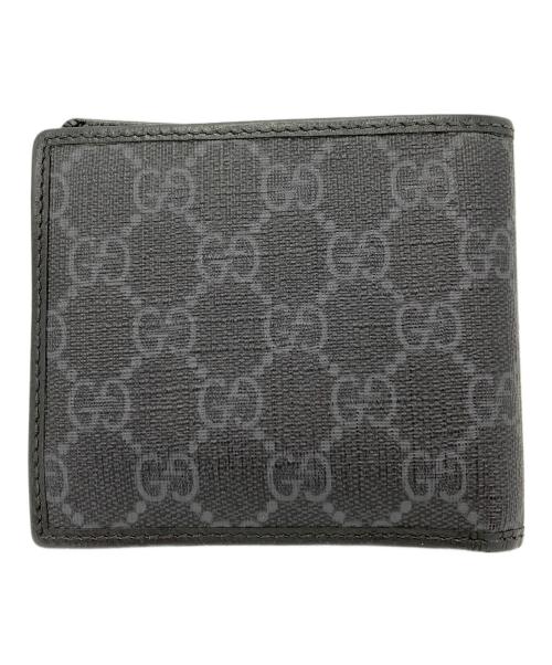 GUCCI（グッチ）GUCCI (グッチ) GGスプリーム コンパクトウォレット ブラックの古着・服飾アイテム