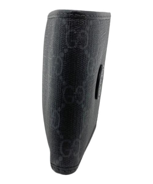 GUCCI（グッチ）GUCCI (グッチ) GGスプリーム コンパクトウォレット ブラックの古着・服飾アイテム