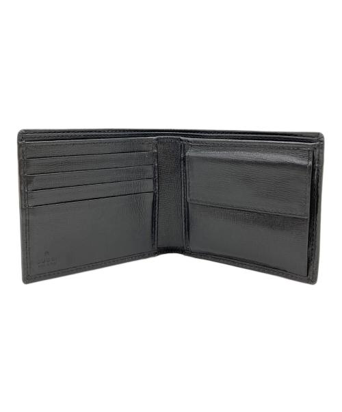 GUCCI（グッチ）GUCCI (グッチ) GGスプリーム コンパクトウォレット ブラックの古着・服飾アイテム